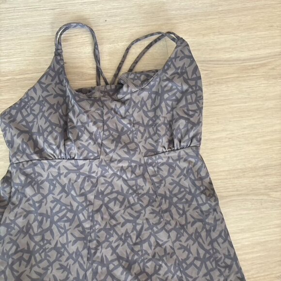 Patagonia Morning Glory Crossback Tank Top Printed Leaf Built in Bra Small - Picture 4 of 7